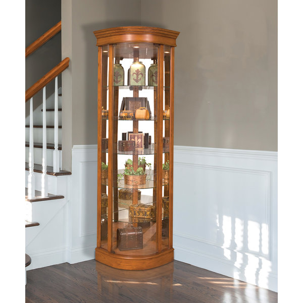 Corner Curio With Glass Doors